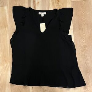 MICHAEL Michael Kors Black Ruffle Sleeve Blouse